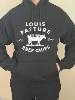 Large Black Beef Chips Hoodie